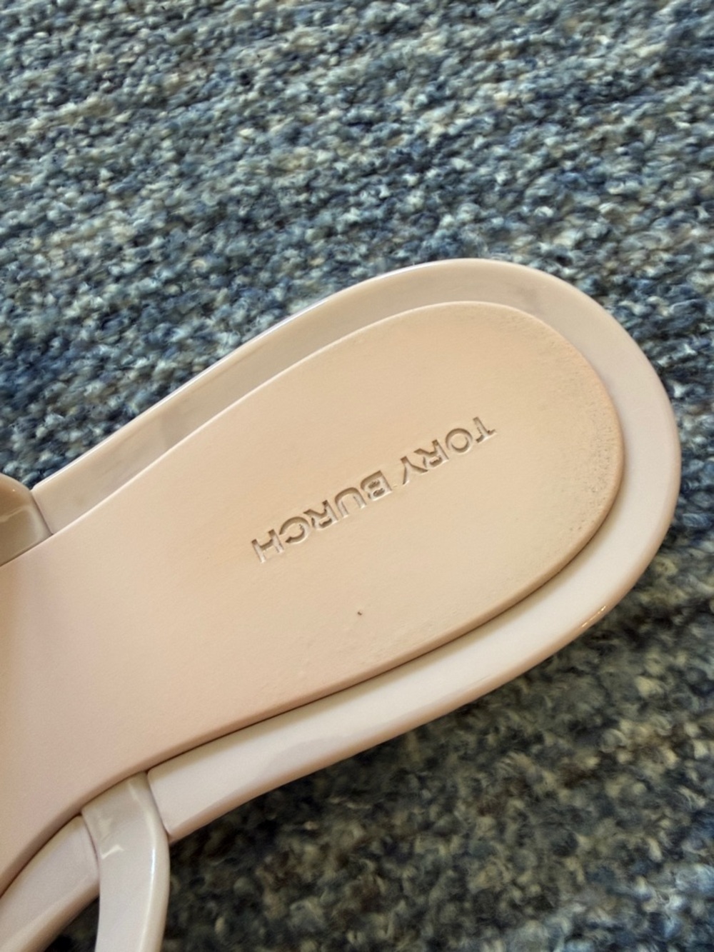 Tory Burch Blush Sandals with Gold Logo - Picture 2 of 6